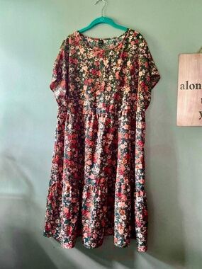 Emory Rose Floral Tiered Dress – 2XL